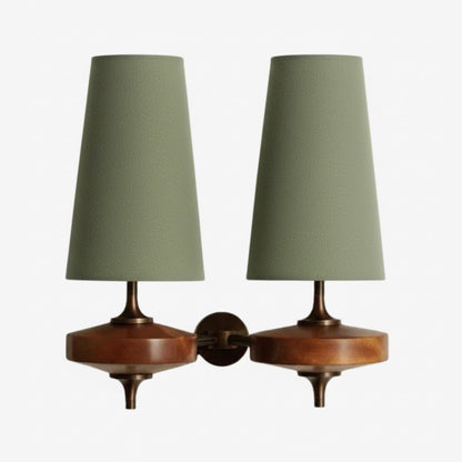 Retro Wandlamp met Stoffen Kap – Vintage Verlichting voor Slaapkamer