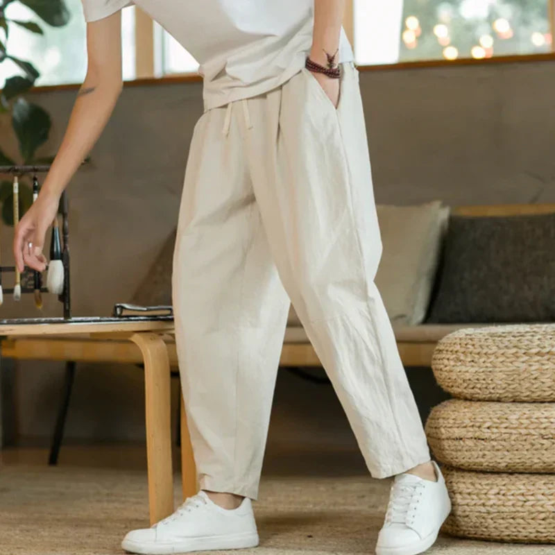Lichte Katoenen Broek Zomerse Comfort Pantalon - StudioMarella