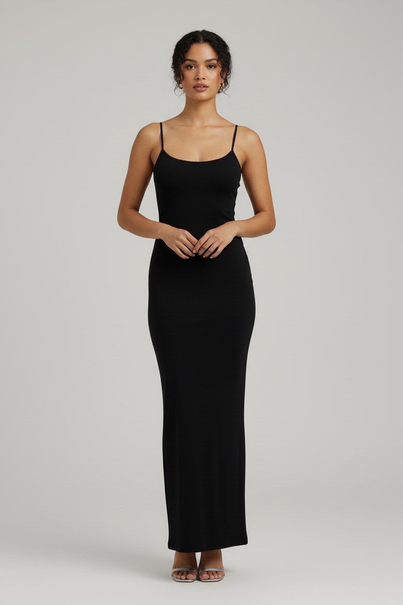 Mooie Maxi Jurk Zwart Elegante Lange Jurk - StudioMarella
