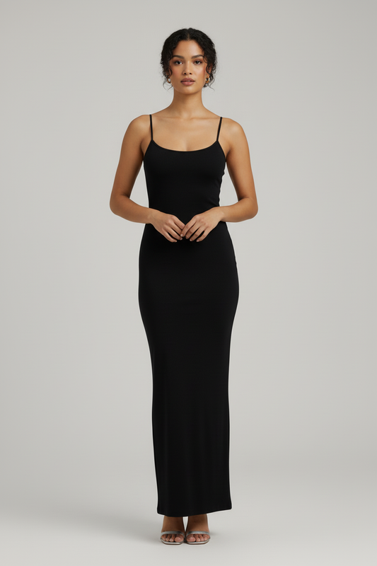 Mooie Maxi Jurk Zwart Elegante Lange Jurk - StudioMarella