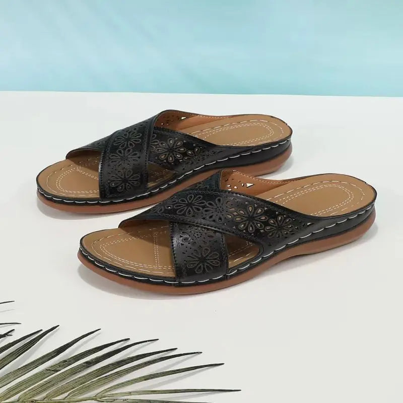 Orthopedische Sandalen voor Dames met Bloemenpatroon