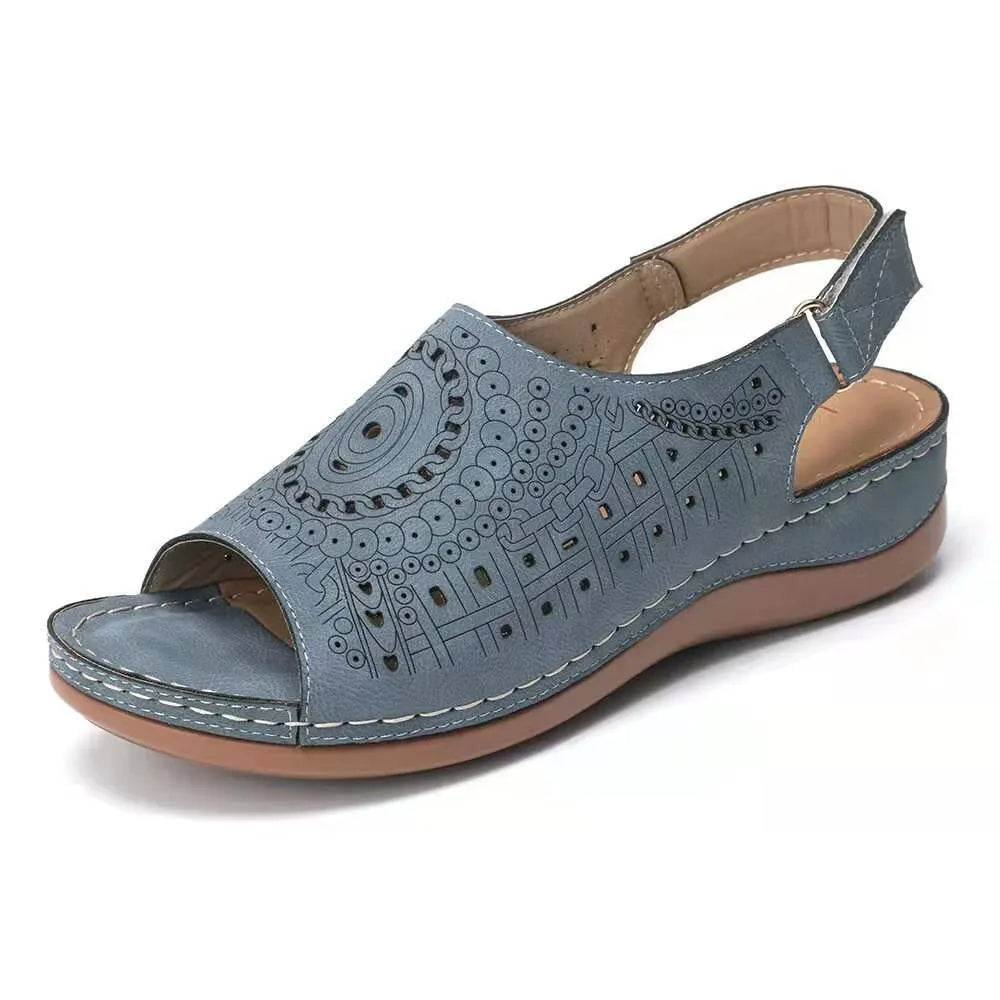 Damessandaal Orthopedisch Halfopen Comfortabel Patroon - StudioMarella