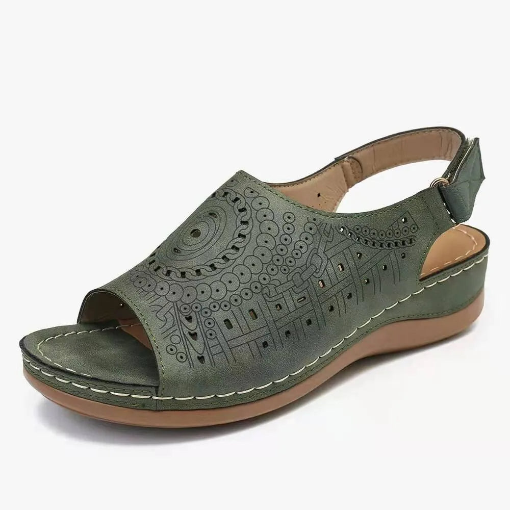 Damessandaal Orthopedisch Halfopen Comfortabel Patroon