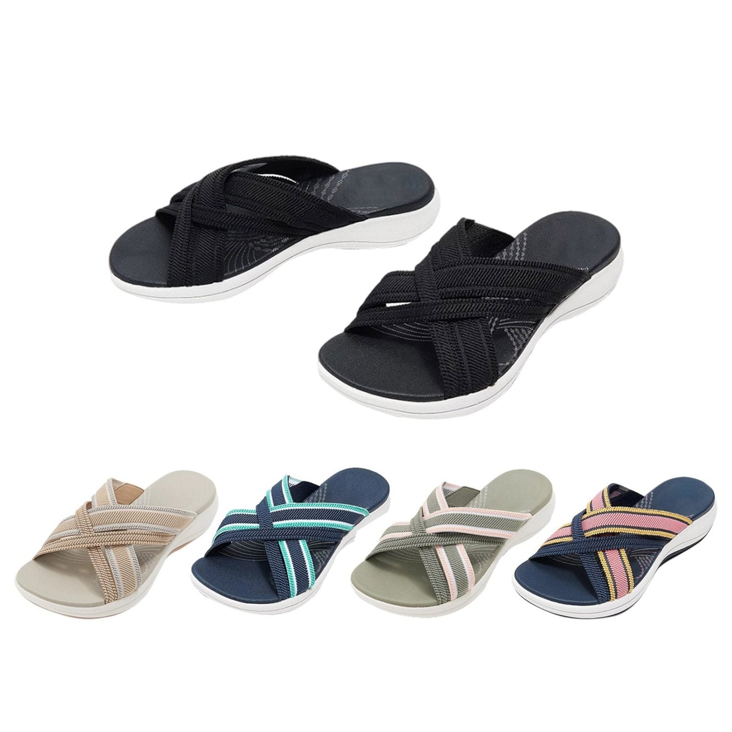 Orthopedische Sandalen Gekruist Elastisch Comfortabel