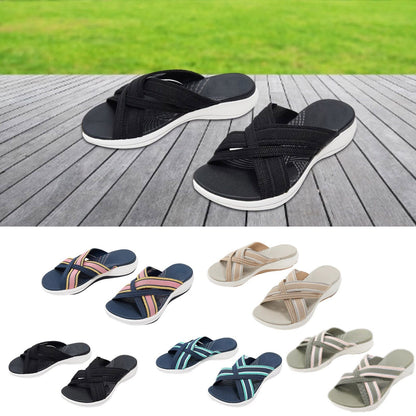 Orthopedische Sandalen Gekruist Elastisch Comfortabel