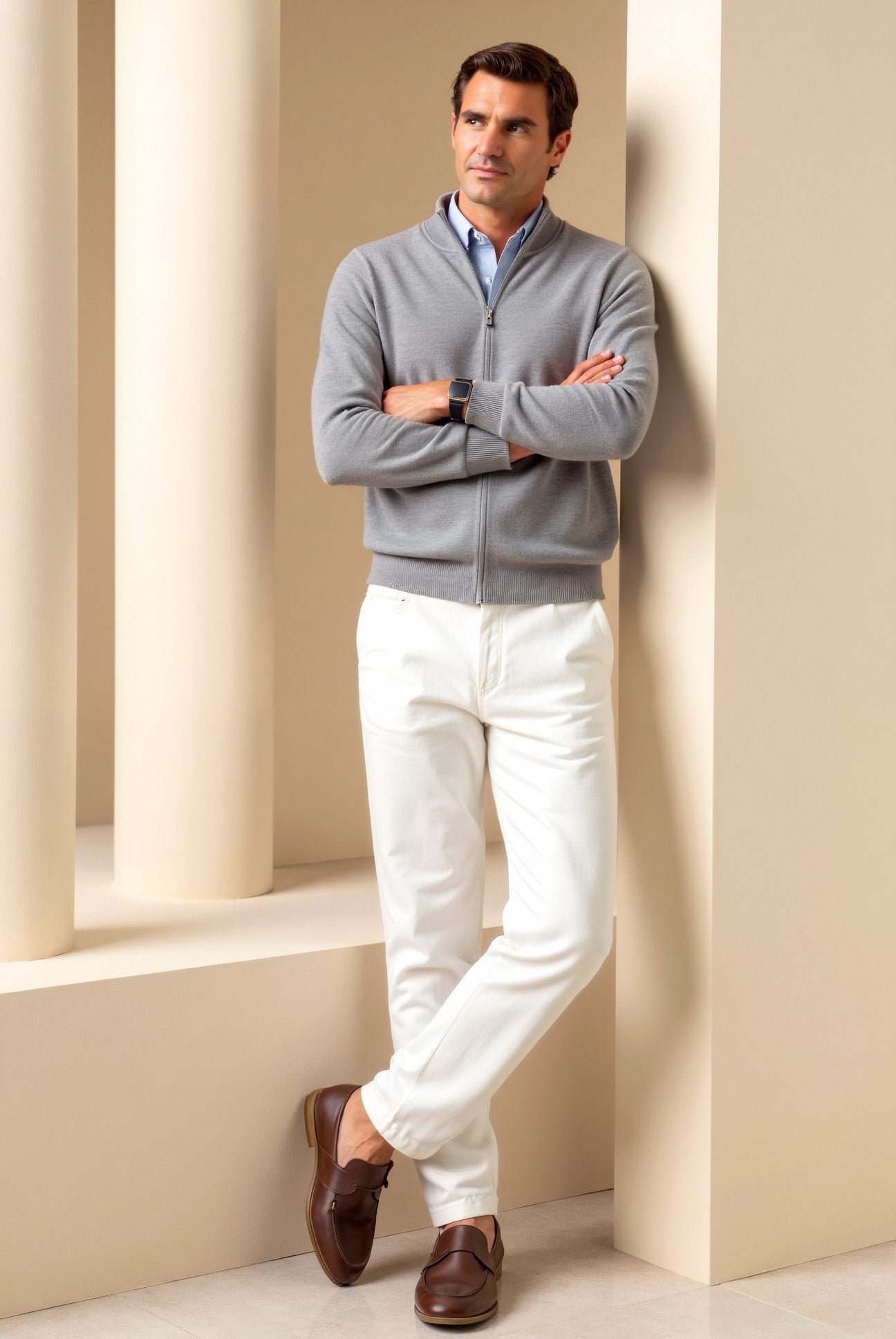 Dames Cardigan Slim Fit Elegant Lange Mouw