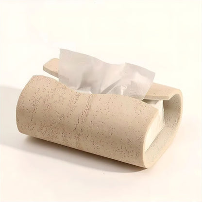 Zandsteen Tissuebox Cilindrisch 20cm Woonkamer Badkamer