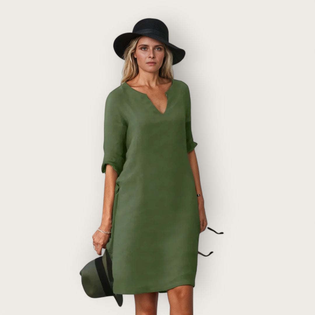 Elegante V-hals Jurk Alessia - StudioMarella
