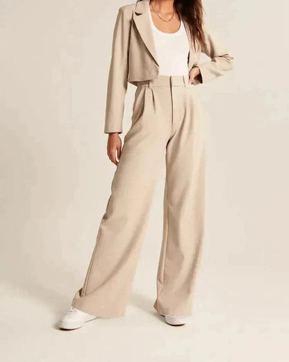 Comfortabele Wijde Pijp Broek voor Vrouwen Hoge Taille - StudioMarella