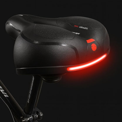 Comfortabel Fietszadel met Reflector – Ergonomisch Geveerd Waterdicht Design voor Dames en Heren Fietsen