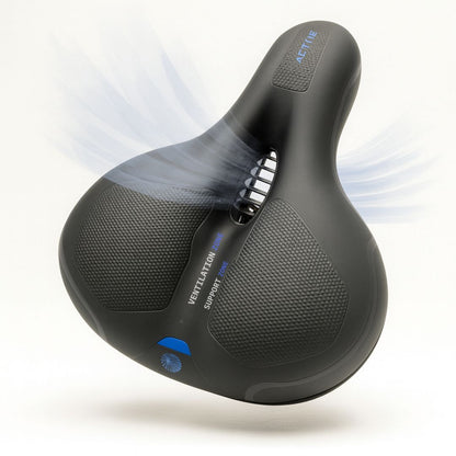 Comfortabel Fietszadel met Reflector – Ergonomisch Geveerd Waterdicht Design voor Dames en Heren Fietsen