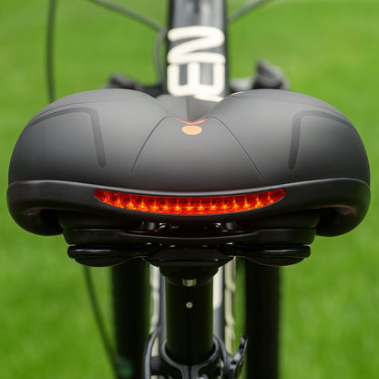 Comfortabel Fietszadel met Reflector – Ergonomisch Geveerd Waterdicht Design voor Dames en Heren Fietsen
