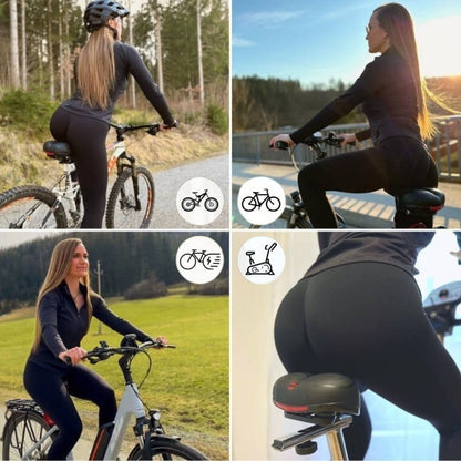 Comfortabel Fietszadel met Reflector – Ergonomisch Geveerd Waterdicht Design voor Dames en Heren Fietsen
