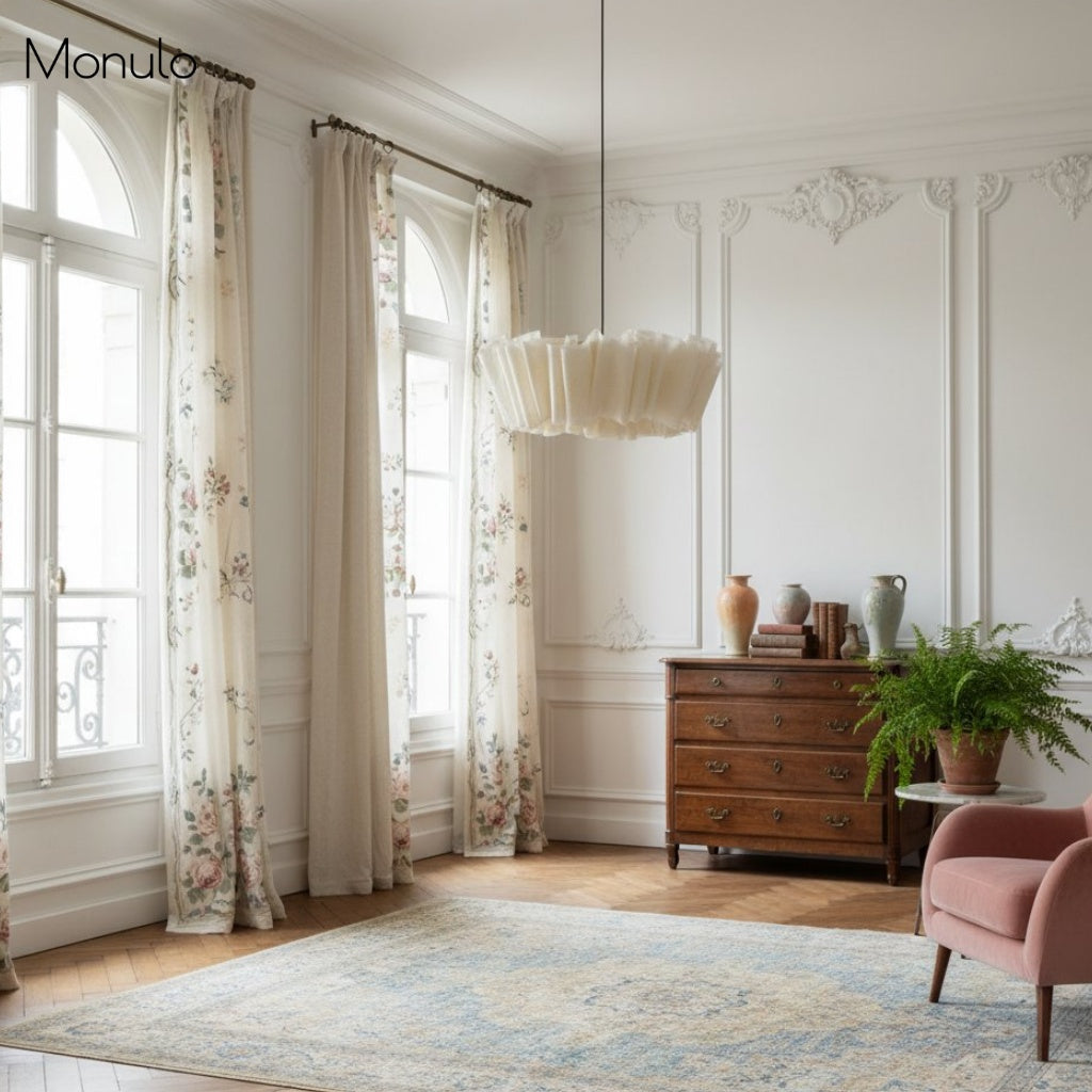 Geplisseerde Stoffen Hanglamp – Minimalistische Scandinavische Verlichting voor Eetkamer & Woonkamer