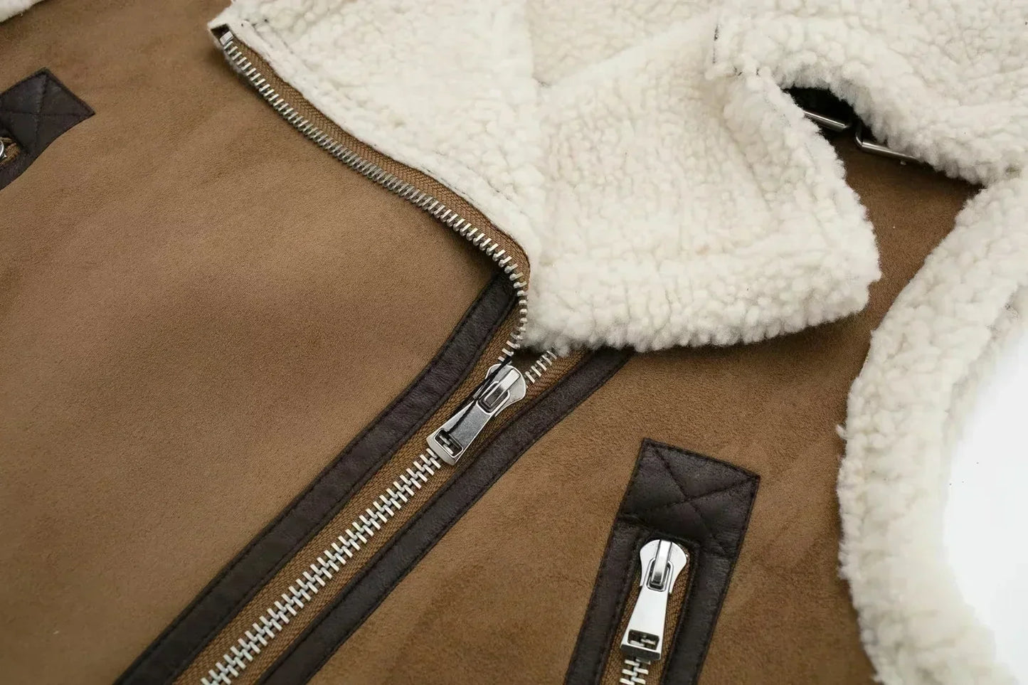 Dames Gilet Shearling Voering Warme Mouwloze Jas