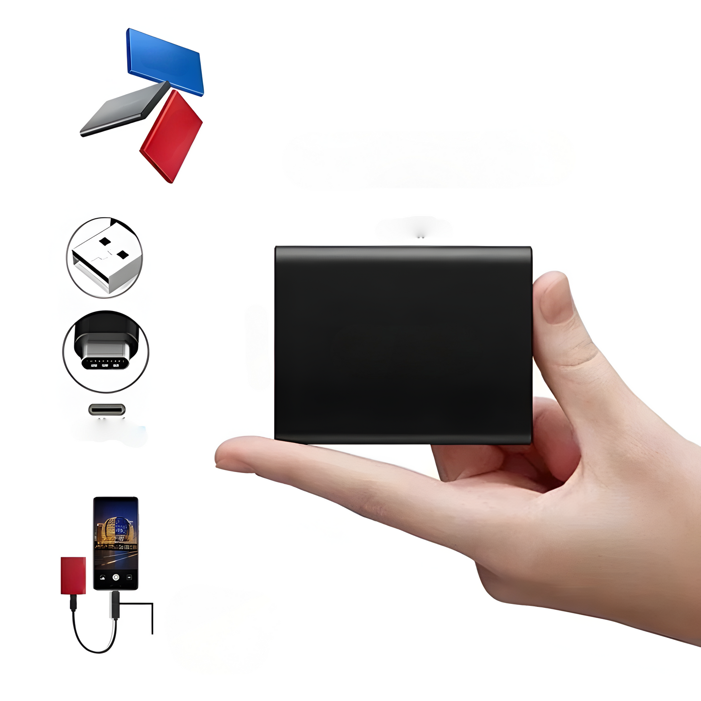 Draagbare SSD 512GB USB-C Externe Harde Schijf Ultrasnel voor Laptop & PC