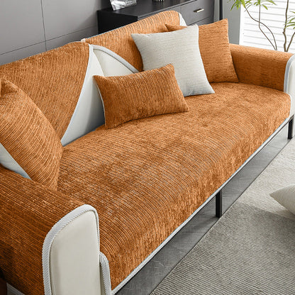Chenille Bankhoes Wasbaar Huisdiervriendelijk 1-Zits 2-Zits 3-Zits Antislip Beschermer Grijs Beige Blauw Groen Oranje