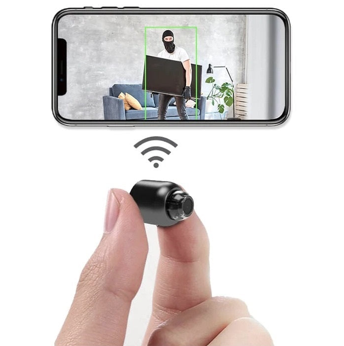 Compacte Beveiligingscamera WiFi 1080P Full HD met Nachtzicht en Bewegingsdetectie voor Thuisbeveiliging en Monitoring