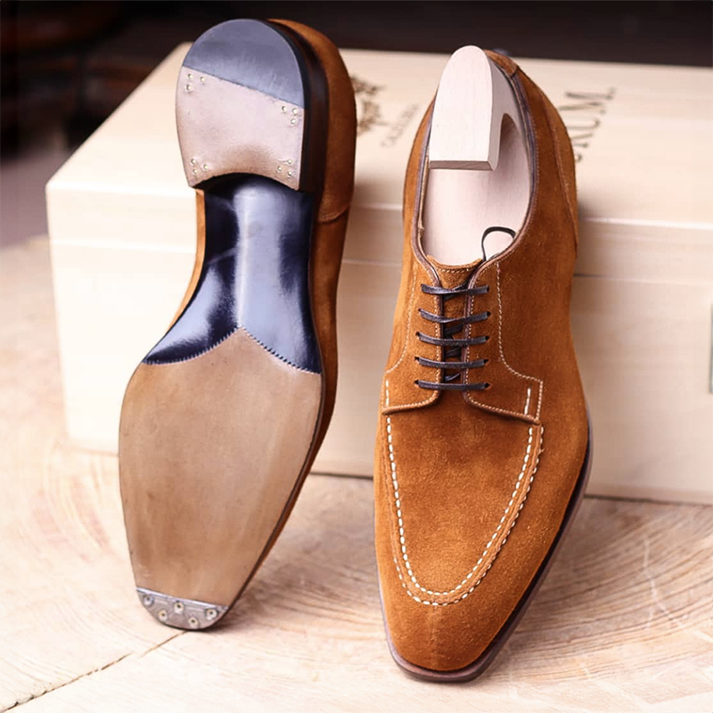 Lederen Oxfords Schoenen Klassiek Wildleder Bruin