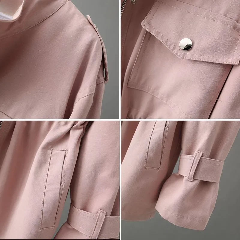 Dames Trenchcoat van Luxe Stof Stijlvol en Elegante Look