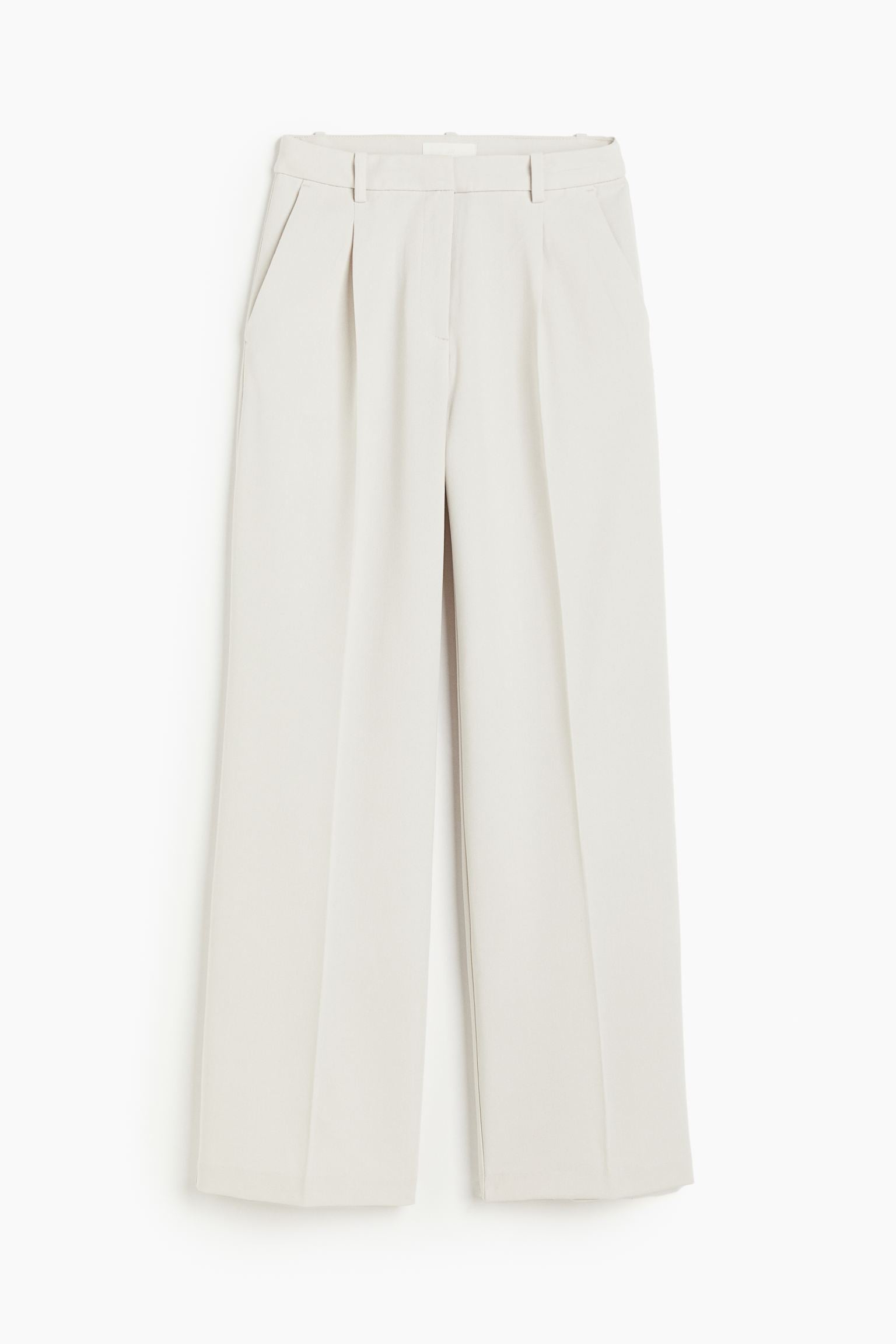 Dames Broek Wijd Model Rechte Pijp met Plooien - StudioMarella
