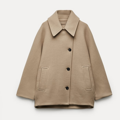 Acy | Oversized Wollen Jas Met Knopen → Acy Wollen Jas Oversized Met Knopen Warm