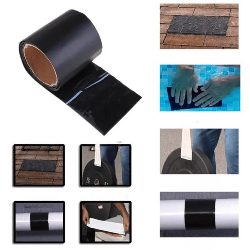 Zelfklevende Afdichtingstape Waterdicht Flexibel UV-Bestendig PVC Metaal Glas Hout Reparatie Binnen Buiten