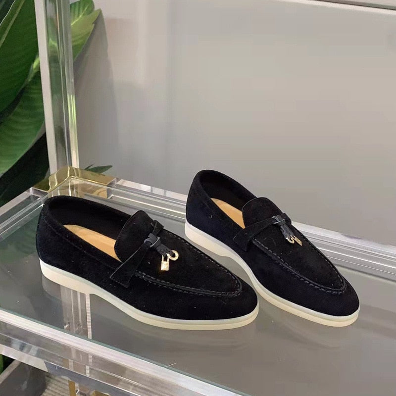 Dames Suède Loafers Luxe Comfortabel