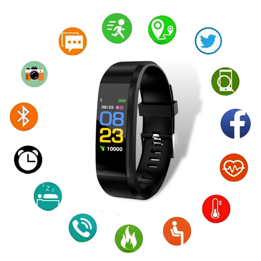 Activiteitentracker Smartwatch met Hartslagmeter en Bloeddrukmeter voor Gezondheidsmonitoring