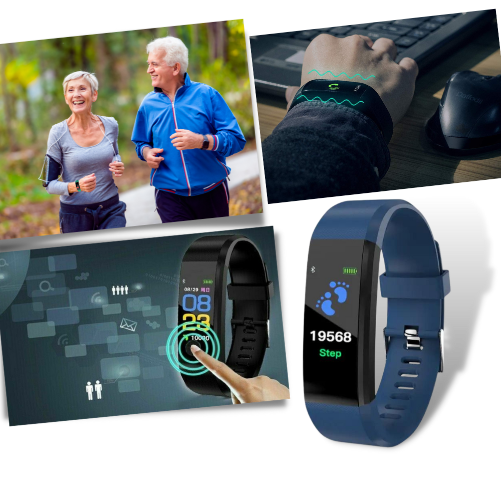 Activiteitstracker met Hartslagmeting & Bloeddrukmonitoring voor Senioren