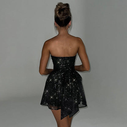 Dames Feestjurk Glitter Elegant Model