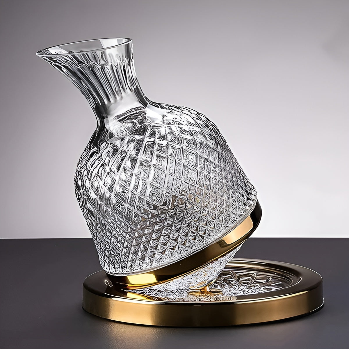 Wijnkaraf Kristalglas 1500ml 360° Draaibaar Transparant Decanteerkaraf Wijn Water Tafel Cadeau Diner