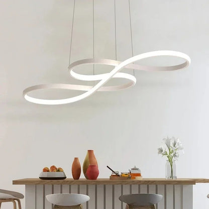 Hanglamp LED Ringen Dimbaar Afstandsbediening Aluminium Eetkamer Woonkamer Modern