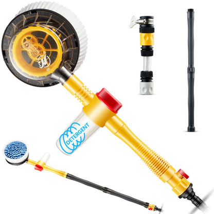 360° Roterende Autowasset met Telescopische Steel en Microfiber Washandschoen | Professionele Auto Schoonmaakborstel voor Buiten
