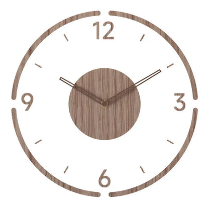 Scandinavische Houten Wandklok 35 cm – Minimalistisch & Stil Design