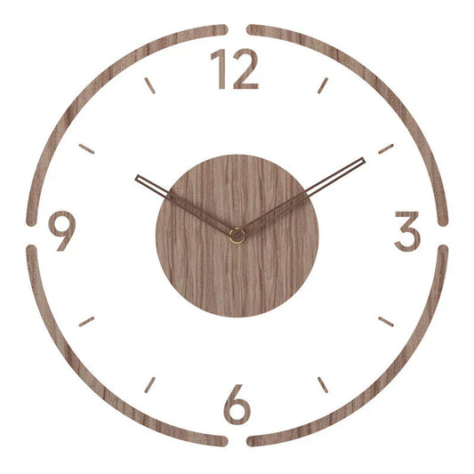 Scandinavische Houten Wandklok 35 cm – Minimalistisch & Stil Design