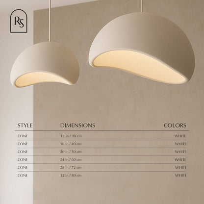 Japanse Minimalistische Hanglamp Met Organische Vorm En Zachte Sfeerverlichting