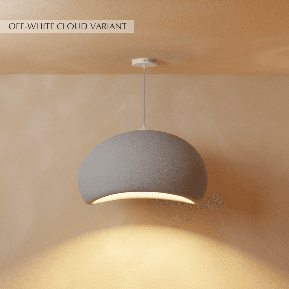 Japanse Minimalistische Hanglamp Met Organische Vorm En Zachte Sfeerverlichting
