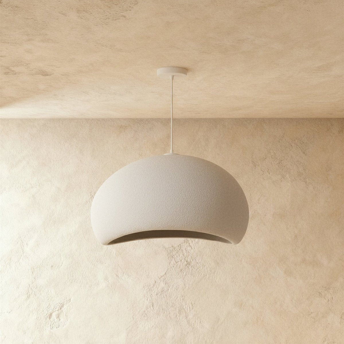 Japanse Minimalistische Hanglamp Met Organische Vorm En Zachte Sfeerverlichting