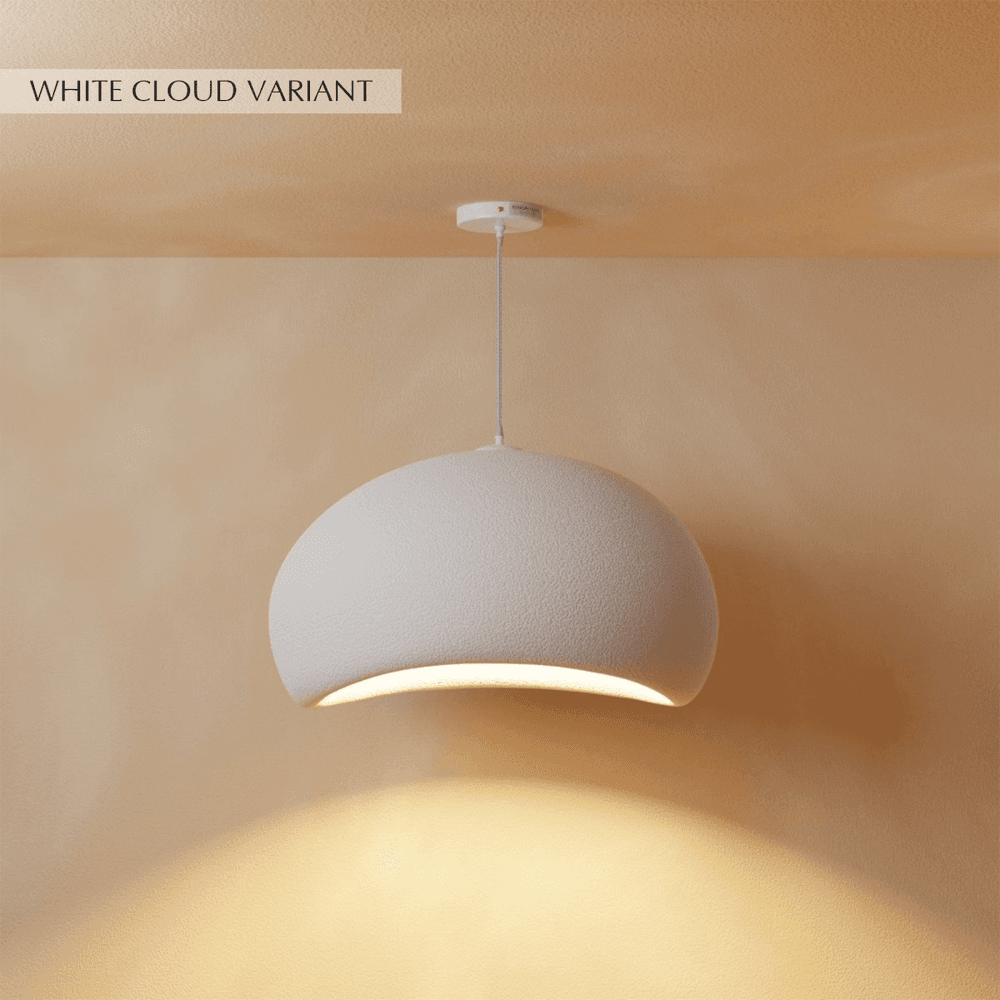 Japanse Minimalistische Hanglamp Met Organische Vorm En Zachte Sfeerverlichting