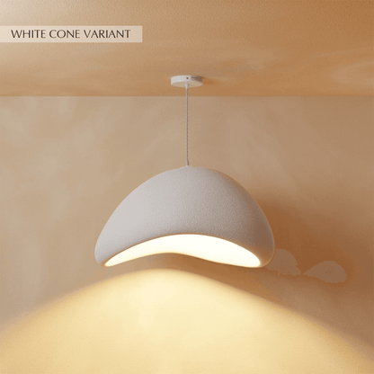 Japanse Minimalistische Hanglamp Met Organische Vorm En Zachte Sfeerverlichting