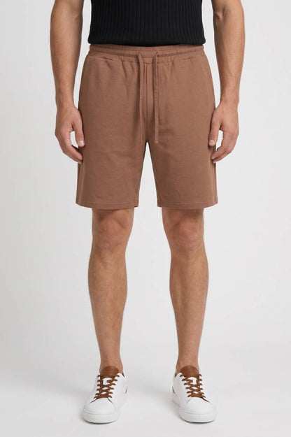 Shorts Heren - Elastische Taille met Trekkoord | Comfortabel — Lichtbruin