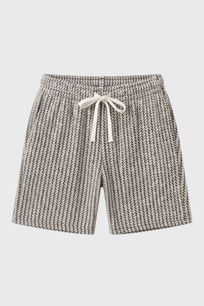 Shorts Heren - Geruit Patroon met Trekkoord | Comfortabel — Geometrisch Grijs