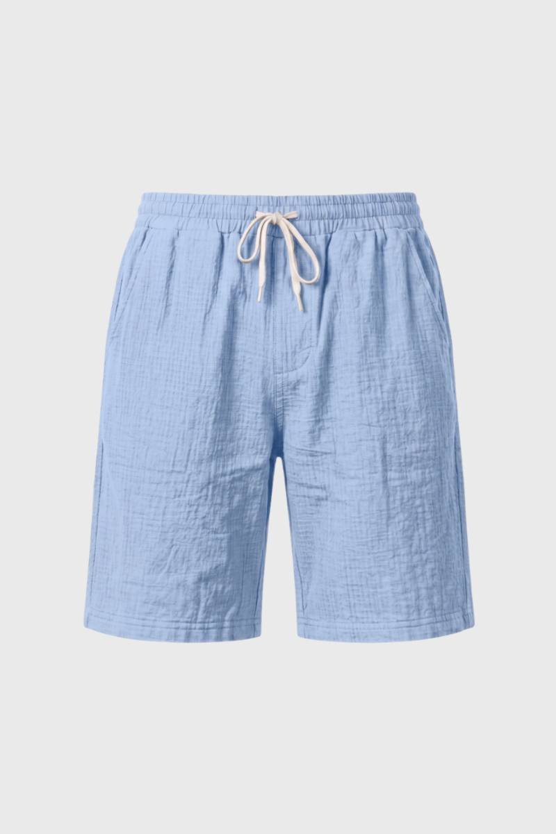 Shorts Heren - Relaxed Fit met Trekkoord | Comfortabel — Lichtblauw