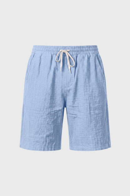 Shorts Heren - Relaxed Fit met Trekkoord | Comfortabel — Lichtblauw