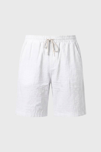 Shorts Heren - Relaxed Fit met Trekkoord | Comfortabel — Wit