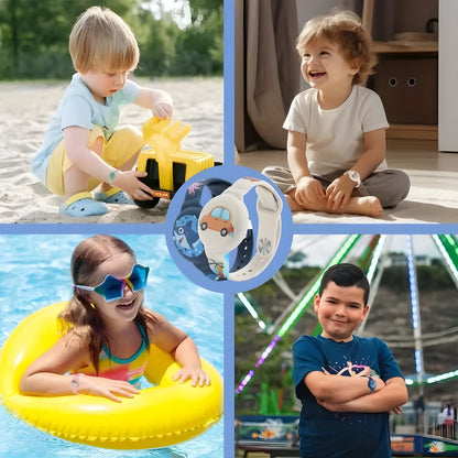 Siliconen Kinderarmband met Tracker-houder | Verstelbaar Sportarmband Speelse Designs
