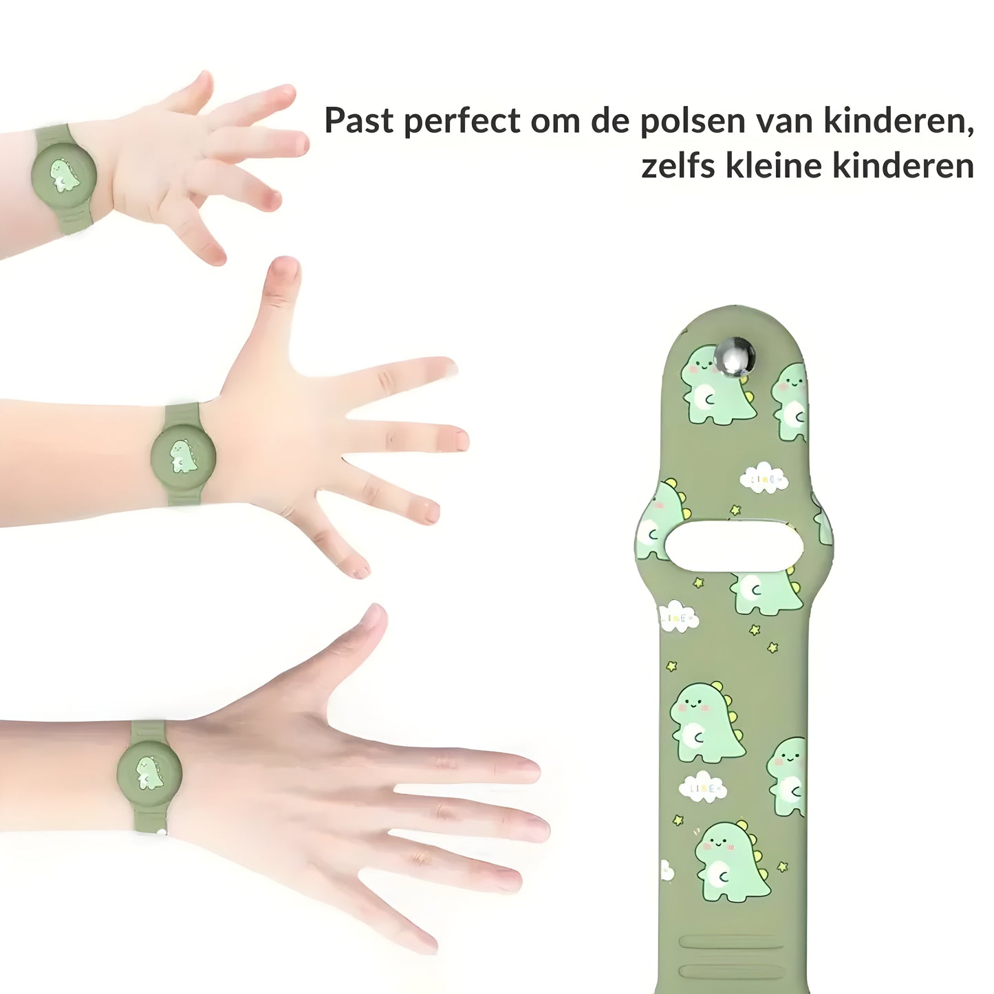 Siliconen Kinderarmband met Tracker-houder | Verstelbaar Sportarmband Speelse Designs