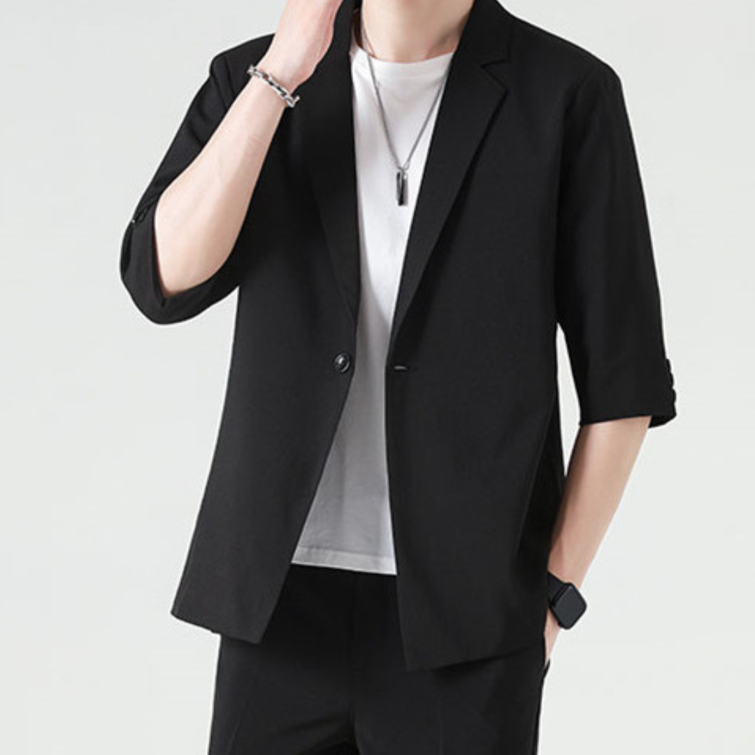 Sienna | Stijlvolle smart casual set in de kleur Zwart voor heren in Smart-casual stijl ideaal voor de herfst.
