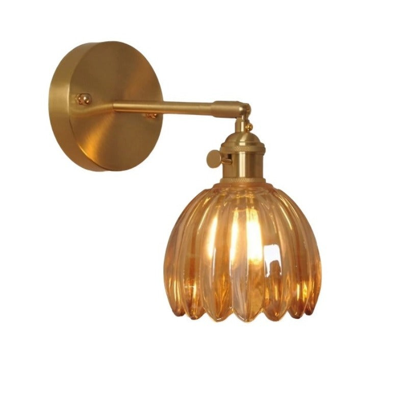 Wandlamp Tulp Retro Glas Bloem Design Metaal Vintage Sfeerverlichting